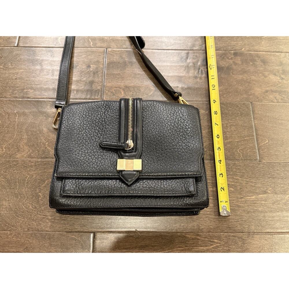 Rebecca Minkoff Womens Black Mini Waverly Pebbled Leather Crossbody Bag - Picture 10 of 11